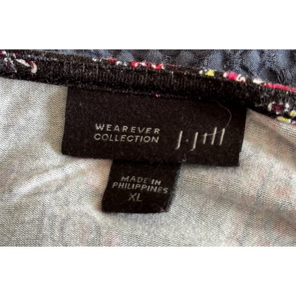 J JILL WEAREVER COLLECTION Size XL Floral Paisley Long Sleeve Tunic Top - Picture 3 of 8